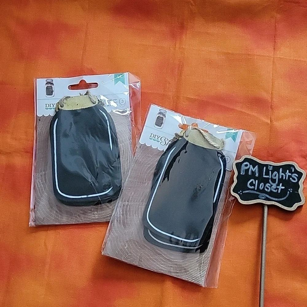 DIY Shop Mason Jar Tags Chalk Set of 6 New